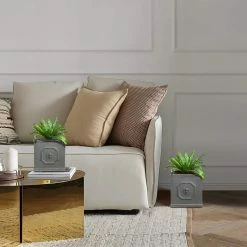 KANTE 12.5" and 10.2"H Square Antique Gray Lightweight Classic English Style Lion Head Planter (Set of 2) Outdoor/Indoor 11 KANTE 12.5" and 10.2"H Square Antique Gray Lightweight Classic English Style Lion Head Planter (Set of 2) Outdoor/Indoor -VIGOR Plants Shop antique gray kante plant pots rf0172ab c80451 4f 1000