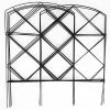 Vigoro 18 in. Lattice Black Folding Metal Garden Fence -VIGOR Plants Shop black metal vigoro garden fencing 51464 64 1000