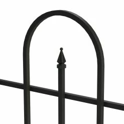 Vigoro Westbrook 36 in. x 48 in. Black Steel Fence Panel -VIGOR Plants Shop black vigoro garden fencing 860329 1d 1000