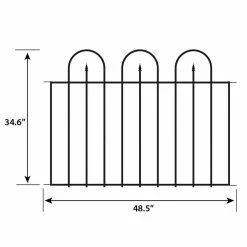 Vigoro Westbrook 36 in. x 48 in. Black Steel Fence Panel -VIGOR Plants Shop black vigoro garden fencing 860329 40 1000