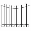 Vigoro Beaumont 40.4 in. H x 49.6 in. W Black Steel 3-Rail Fence Panel (4-Pack) -VIGOR Plants Shop black vigoro garden fencing 860336 4pk 64 1000