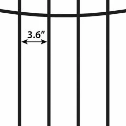 Vigoro Beaumont 40.4 in. H x 49.6 in. W Black Steel 3-Rail Fence Panel -VIGOR Plants Shop black vigoro garden fencing 860336 a0 1000