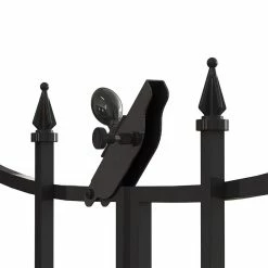 Vigoro Beaumont No Dig 40.4 in. H x 53.7 in. W Black Steel Decorative Fence Gate -VIGOR Plants Shop black vigoro garden fencing 860343 4f 1000