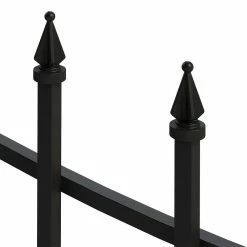 Vigoro Beaumont No Dig 40.4 in. H x 53.7 in. W Black Steel Decorative Fence Gate -VIGOR Plants Shop black vigoro garden fencing 860343 a0 1000