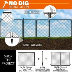 Vigoro Beaumont 53.3 in. x 3 in. x 3 in. Black Steel Fence Post and Stake -VIGOR Plants Shop black vigoro garden fencing 860367 44 1000