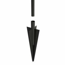 Vigoro Beaumont 53.3 in. x 3 in. x 3 in. Black Steel Fence Post and Stake (5-Pack) -VIGOR Plants Shop black vigoro garden fencing 860367 5pk a0 1000