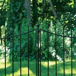 Vigoro Beaumont 53.3 in. x 3 in. x 3 in. Black Steel Fence Post and Stake (5-Pack) -VIGOR Plants Shop black vigoro garden fencing 860367 5pk e1 1000