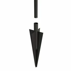 Vigoro Beaumont 53.3 in. x 3 in. x 3 in. Black Steel Fence Post and Stake -VIGOR Plants Shop black vigoro garden fencing 860367 a0 1000
