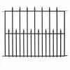 Vigoro Empire 30 in. x 36 in. Black Steel Fence Panel -VIGOR Plants Shop black vigoro garden fencing 860374 64 1000