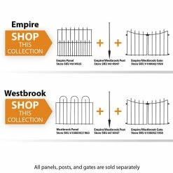 Vigoro Empire/Westbrook 41 in. x 2.3 in. x 2.3 in. Black Steel Fence Post 21 Vigoro Empire/Westbrook 41 in. x 2.3 in. x 2.3 in. Black Steel Fence Post -VIGOR Plants Shop black vigoro garden fencing 860398 4f 1000