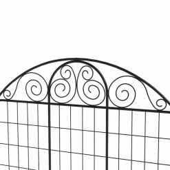 Vigoro Rockdale 43.8 in. Black Steel Fence Panel (6-Pack) -VIGOR Plants Shop black vigoro garden fencing 860404 6pk 1d 1000