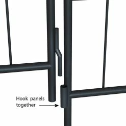 Vigoro Rockdale 43.8 in. Black Steel Fence Panel (6-Pack) -VIGOR Plants Shop black vigoro garden fencing 860404 6pk 66 1000