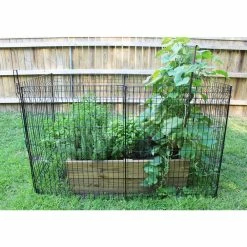 Vigoro 44 in. H x 36 in. W Steel Multi-Purpose No Dig Black Fence Panel -VIGOR Plants Shop black vigoro garden fencing 860411 44 1000