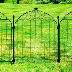 Vigoro Rockdale 41.9 in. Black Steel Fence Gate -VIGOR Plants Shop black vigoro garden fencing 860442 4f 1000