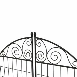 Vigoro Rockdale 41.9 in. Black Steel Fence Gate -VIGOR Plants Shop black vigoro garden fencing 860442 a0 1000