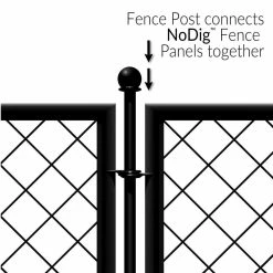 Vigoro 37.3 in. H x 51 in. W Steel Diamond Mesh Garden Fence Panel -VIGOR Plants Shop black vigoro garden fencing 860640 c3 1000