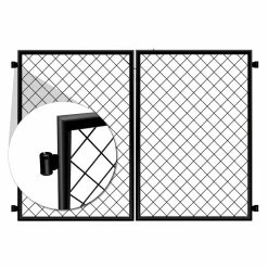 Vigoro 37.3 in. H x 50.2 in. W Steel Diamond Mesh Garden Fence Gate -VIGOR Plants Shop black vigoro garden fencing 860657 31 1000