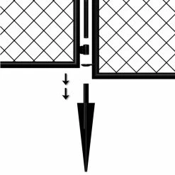 Vigoro 37.3 in. H x 50.2 in. W Steel Diamond Mesh Garden Fence Gate -VIGOR Plants Shop black vigoro garden fencing 860657 4f 1000