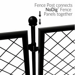 Vigoro 37.3 in. H x 50.2 in. W Steel Diamond Mesh Garden Fence Gate -VIGOR Plants Shop black vigoro garden fencing 860657 77 1000