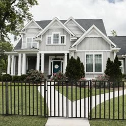 Vigoro 37.2 in. H x 42.87 in. W Steel 3-Rail Garden Fence Panel -VIGOR Plants Shop black vigoro garden fencing 860701 76 1000