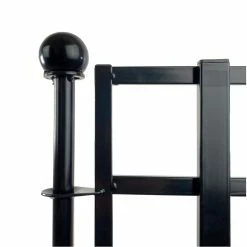 Vigoro 37.2 in. H x 42.87 in. W Steel 3-Rail Garden Fence Panel -VIGOR Plants Shop black vigoro garden fencing 860701 c3 1000