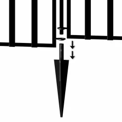 Vigoro 37.2 in. H x 55.7 in. W Steel 3-Rail Garden Fence Gate -VIGOR Plants Shop black vigoro garden fencing 860718 4f 1000