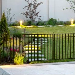 Vigoro 37.2 in. H x 55.7 in. W Steel 3-Rail Garden Fence Gate -VIGOR Plants Shop black vigoro garden fencing 860718 fa 1000