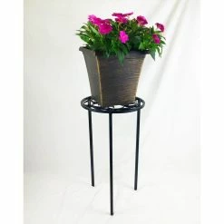 Vigoro 12 in. x 21 in. Black Metal Indoor Round Plant Stand -VIGOR Plants Shop black vigoro plant stands 51160 1f 1000