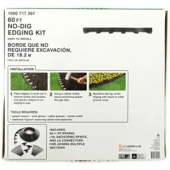 Vigoro 60 ft. No-Dig Landscape Plastic Edging Kit -VIGOR Plants Shop black vigoro plastic edging 3001 60hd 3 40 1000