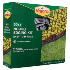 Vigoro 60 ft. No-Dig Landscape Plastic Edging Kit -VIGOR Plants Shop black vigoro plastic edging 3001 60hd 3 a0 1000