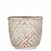 SULLIVANS Brown Cement Patterned Round Pot -VIGOR Plants Shop brown sullivans plant pots cmt1114 64 1000