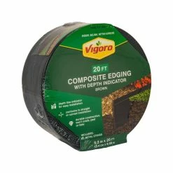 Vigoro 20 ft. Premium Brown Composite Edging 13 Vigoro 20 ft. Premium Brown Composite Edging -VIGOR Plants Shop brown vigoro brick edging 903001vg c3 1000