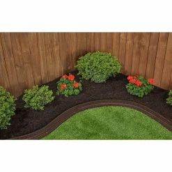 Vigoro 4 ft. Brown No-Dig Rubber Landscape Edging (6-Pack) -VIGOR Plants Shop brown vigoro rubber edging dcbfe4bn6 31 1000