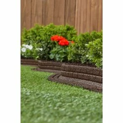Vigoro 4 ft. Brown No-Dig Rubber Landscape Edging (6-Pack) -VIGOR Plants Shop brown vigoro rubber edging dcbfe4bn6 4f 1000