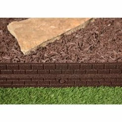 Vigoro 4 ft. Brown No-Dig Rubber Landscape Edging (6-Pack) -VIGOR Plants Shop brown vigoro rubber edging dcbfe4bn6 c3 1000