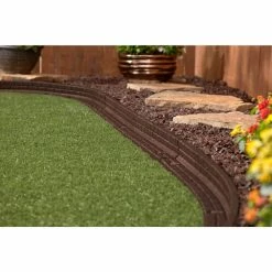 Vigoro 4 ft. Brown No-Dig Rubber Landscape Edging (6-Pack) -VIGOR Plants Shop brown vigoro rubber edging dcbfe4bn6 fa 1000