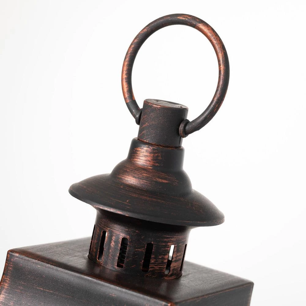 SULLIVANS 25 in. Lantern with 3 LED Pillar Candles 4 SULLIVANS 25 in. Lantern with 3 LED Pillar Candles - Image 2