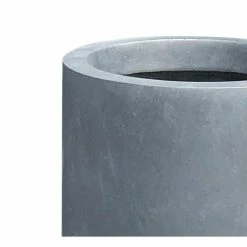 KANTE 15.8 in. W Round Charcoal Concrete/Fiberglass Indoor Outdoor Elegant Planter -VIGOR Plants Shop charcoal kante plant pots osc0119c c60121 4f 1000