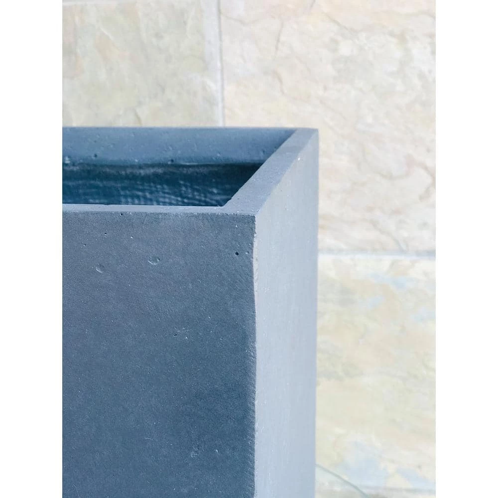 KANTE 23 in. L Rectangular Charcoal Concrete/Fiberglass Indoor Outdoor Elegant Planter 8 KANTE 23 in. L Rectangular Charcoal Concrete/Fiberglass Indoor Outdoor Elegant Planter - Image 6