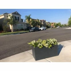 KANTE 23 in. L Rectangular Charcoal Concrete/Fiberglass Indoor Outdoor Elegant Planter 13 KANTE 23 in. L Rectangular Charcoal Concrete/Fiberglass Indoor Outdoor Elegant Planter -VIGOR Plants Shop charcoal kante plant pots osf0104a c60121 4f 1000