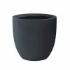 KANTE 9 in. H Charcoal Concrete and Fiberglass Round Bowl Planter, Outdoor Indoor Large Planters Pots with Drainage -VIGOR Plants Shop charcoal kante plant pots rc0050a c60121 64 1000