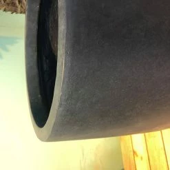 KANTE 21.7 in. Tall Charcoal Lightweight Concrete Round Outdoor Planter -VIGOR Plants Shop charcoal kante plant pots rc0066a c60121 76 1000