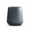 KANTE 11.81 in. x 12.2 in. Round Charcoal Finish Lightweight Concrete & Fiberglass Indoor Outdoor Planter with Drainage Hole -VIGOR Plants Shop charcoal kante plant pots rc0149a c60121 64 1000