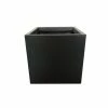 KANTE 12 in. Tall Charcoal Lightweight Concrete Square Modern Outdoor Planter