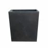 KANTE 26.8 in. Tall Charcoal Lightweight Concrete Modern Long and High Rectangle Planter -VIGOR Plants Shop charcoal kante plant pots rf0111a c60121 64 1000