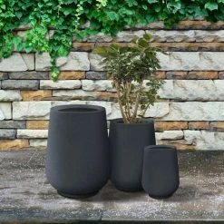 KANTE 26.5 in., 20 in. & 13.1 in. H Round Charcoal Concrete Tall Planters (Set of 3), Outdoor Indoor Large with Drainage Holes 21 KANTE 26.5 in., 20 in. & 13.1 in. H Round Charcoal Concrete Tall Planters (Set of 3), Outdoor Indoor Large with Drainage Holes -VIGOR Plants Shop charcoal kante plant pots rf2015023abc c60121 31 1000