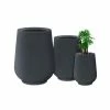 KANTE 26.5 in., 20 in. & 13.1 in. H Round Charcoal Concrete Tall Planters (Set of 3), Outdoor Indoor Large with Drainage Holes -VIGOR Plants Shop charcoal kante plant pots rf2015023abc c60121 64 1000