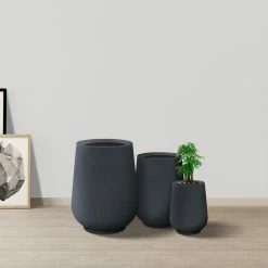 KANTE 26.5 in., 20 in. & 13.1 in. H Round Charcoal Concrete Tall Planters (Set of 3), Outdoor Indoor Large with Drainage Holes 19 KANTE 26.5 in., 20 in. & 13.1 in. H Round Charcoal Concrete Tall Planters (Set of 3), Outdoor Indoor Large with Drainage Holes -VIGOR Plants Shop charcoal kante plant pots rf2015023abc c60121 fa 1000