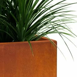 KANTE 19 in. H Faux Weathering Steel Concrete Tall Square Planter, Modern Outdoor/Indoor Lightweight with Drainage Hole -VIGOR Plants Shop faux weathering steel kante plant pots rf0007c c91942 44 1000