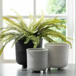 SULLIVANS Black, White & Gray Ceramic Planters - Set Of 3 10 SULLIVANS Black, White & Gray Ceramic Planters - Set Of 3 -VIGOR Plants Shop glaze sullivans plant pots cm2970 1f 1000